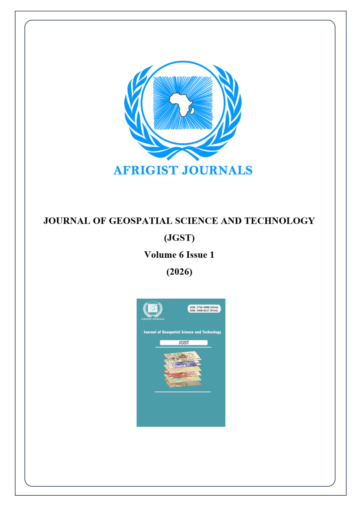 Journal of Geospatial Science and Technology cover