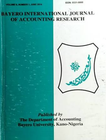 Bayero International Journal of Accounting Research cover