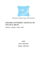 Bayero University Journal of Finance cover