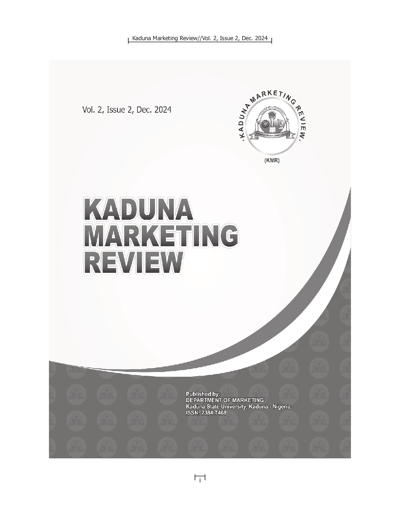 Kaduna Marketing Review cover