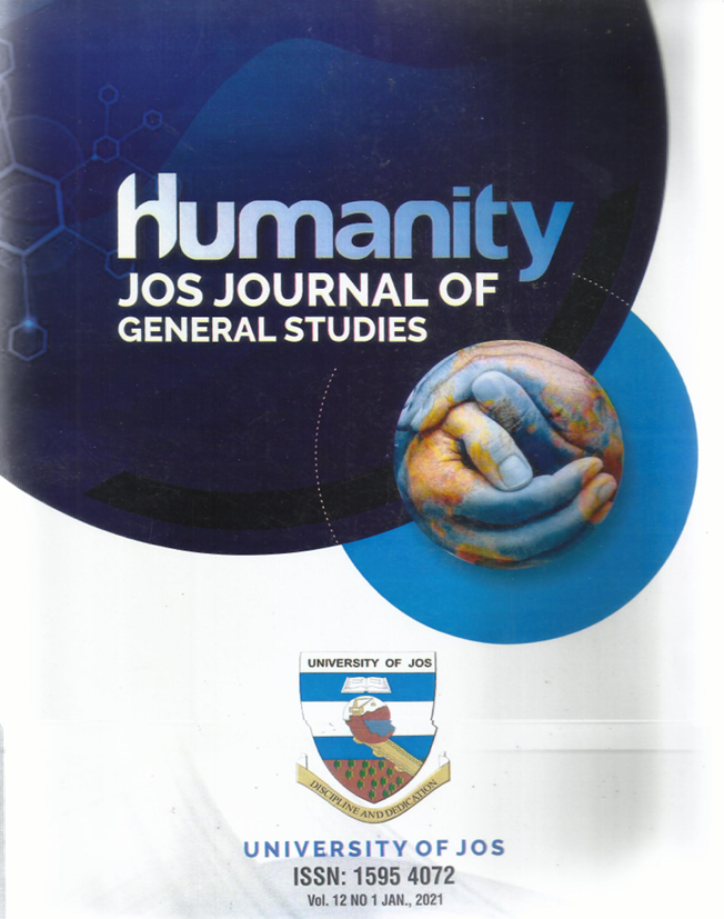 Humanity - Jos Journal Of General Studies cover