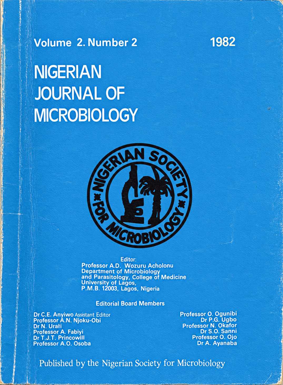 Nigerian Journal of Microbiology cover
